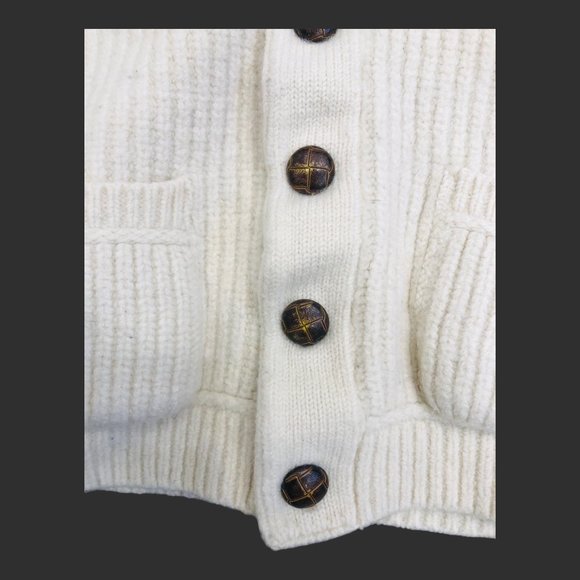 Aran Mor Ireland Button Up Wool Sweater 100% Merino Wool Children's Large - Picture 9 of 10